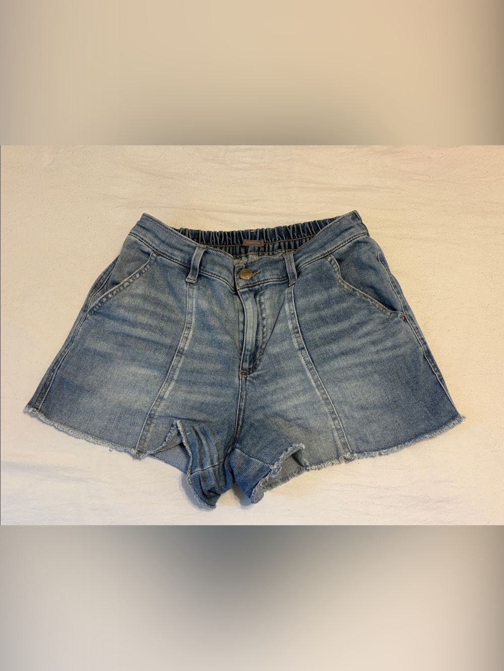 Maurices Faded Light Blue High-Rise Denim Shorts